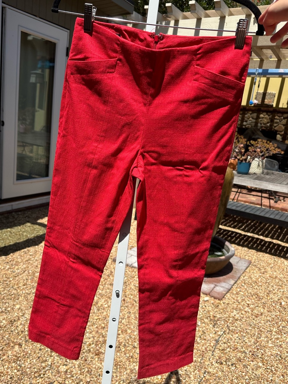 Corey Lynn Calter Red Slim Ponte Jogger Pants